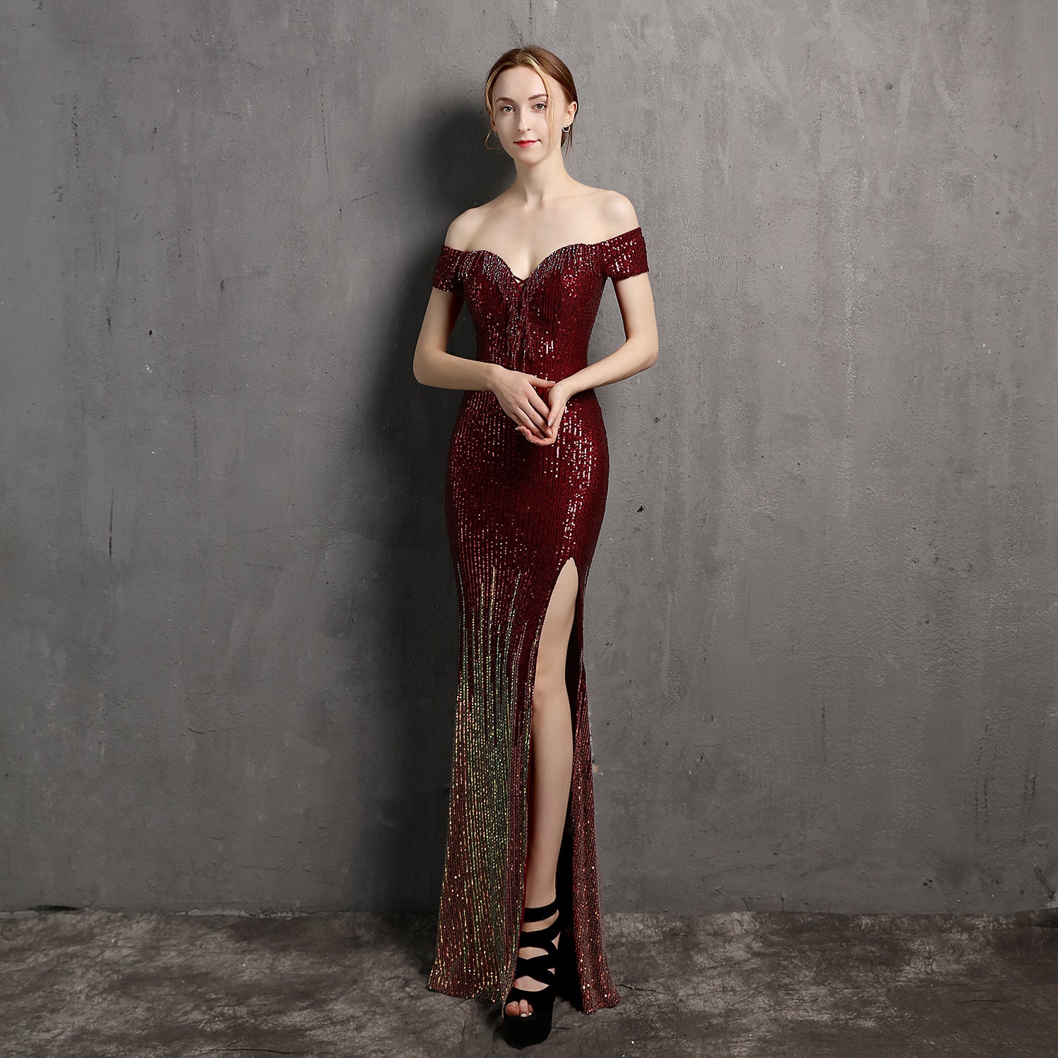 Women Formal Party Slim Elegant Maxi Evening Dress 12
