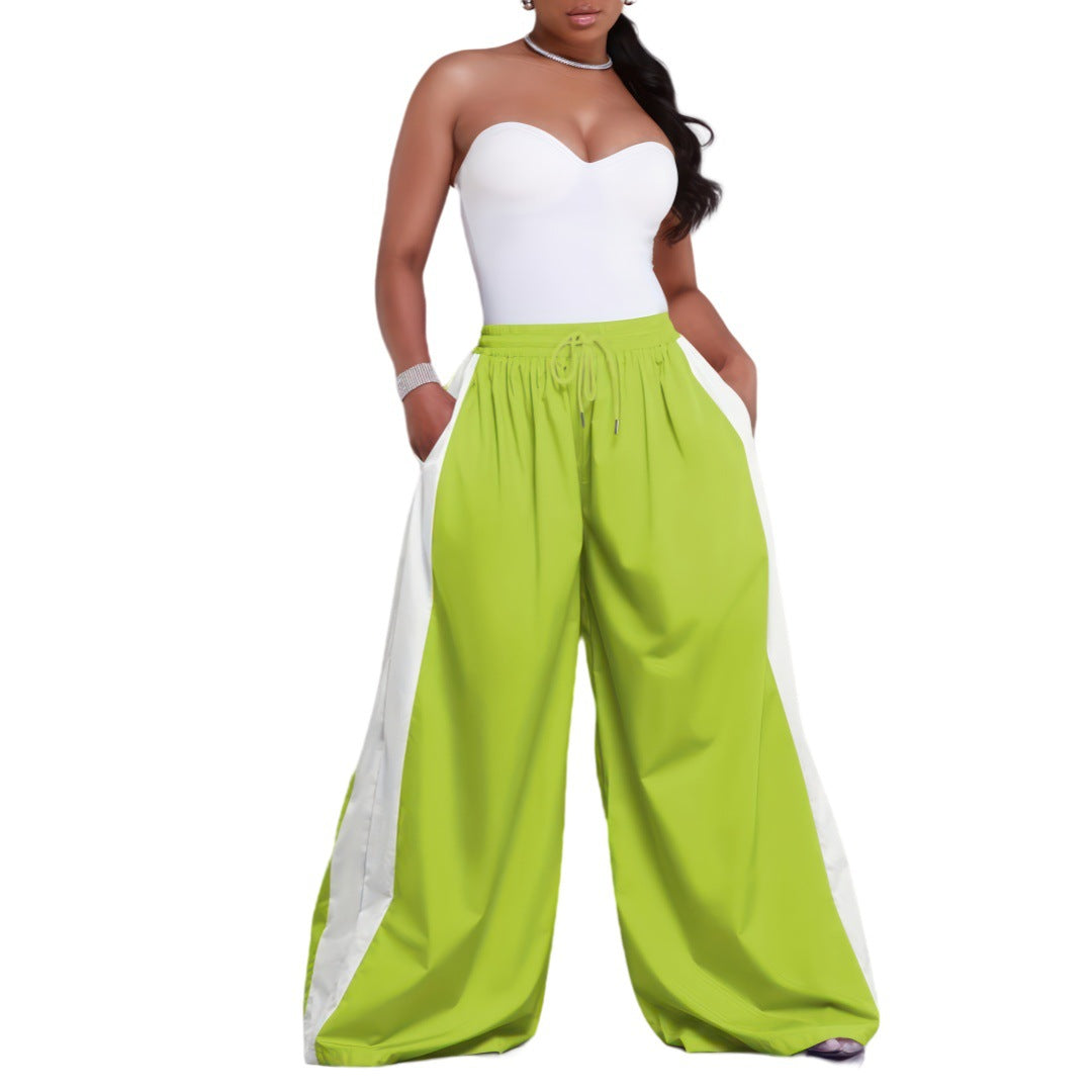 Fashion Casual Color Matching Wide-Leg Pants Women's Clothing 8