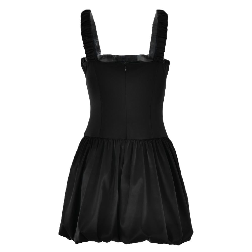 Women Casual Summer Backless Sexy Satin Bubble Skirt 11