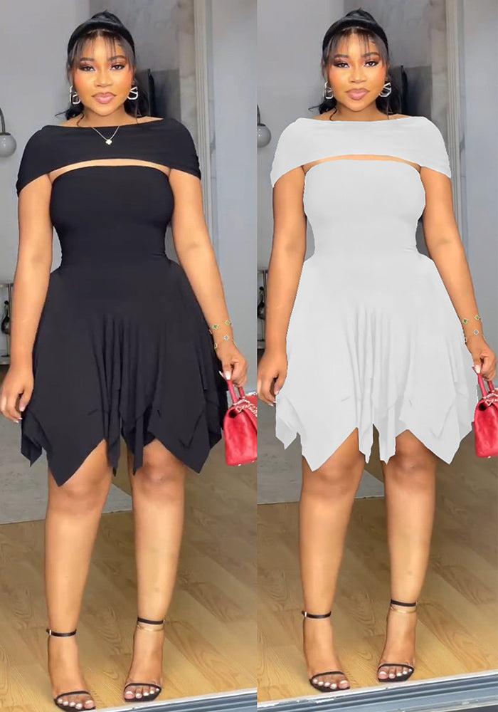 Women Elegant Irregular Strapless Dress