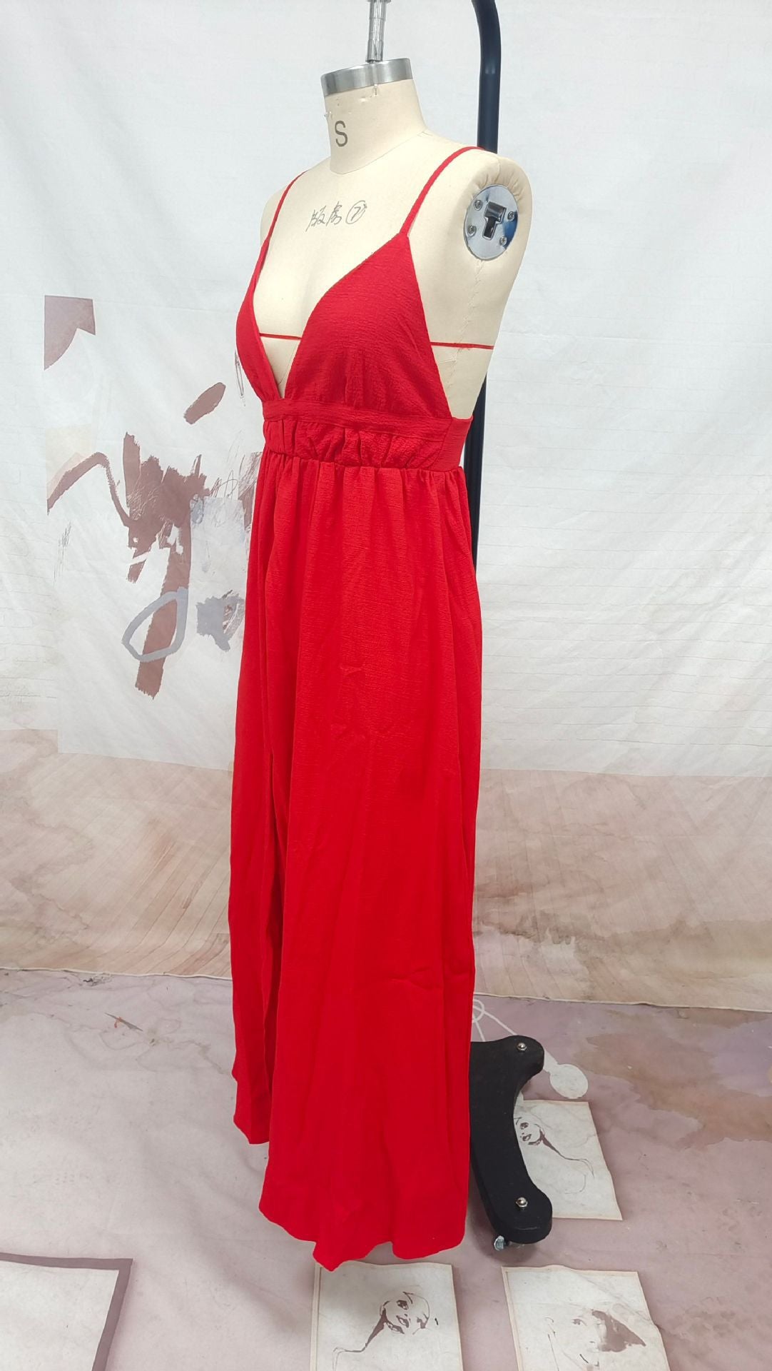 Summer Ladies Mid Straps Loose Dress Holidays Style Beach Dress 10