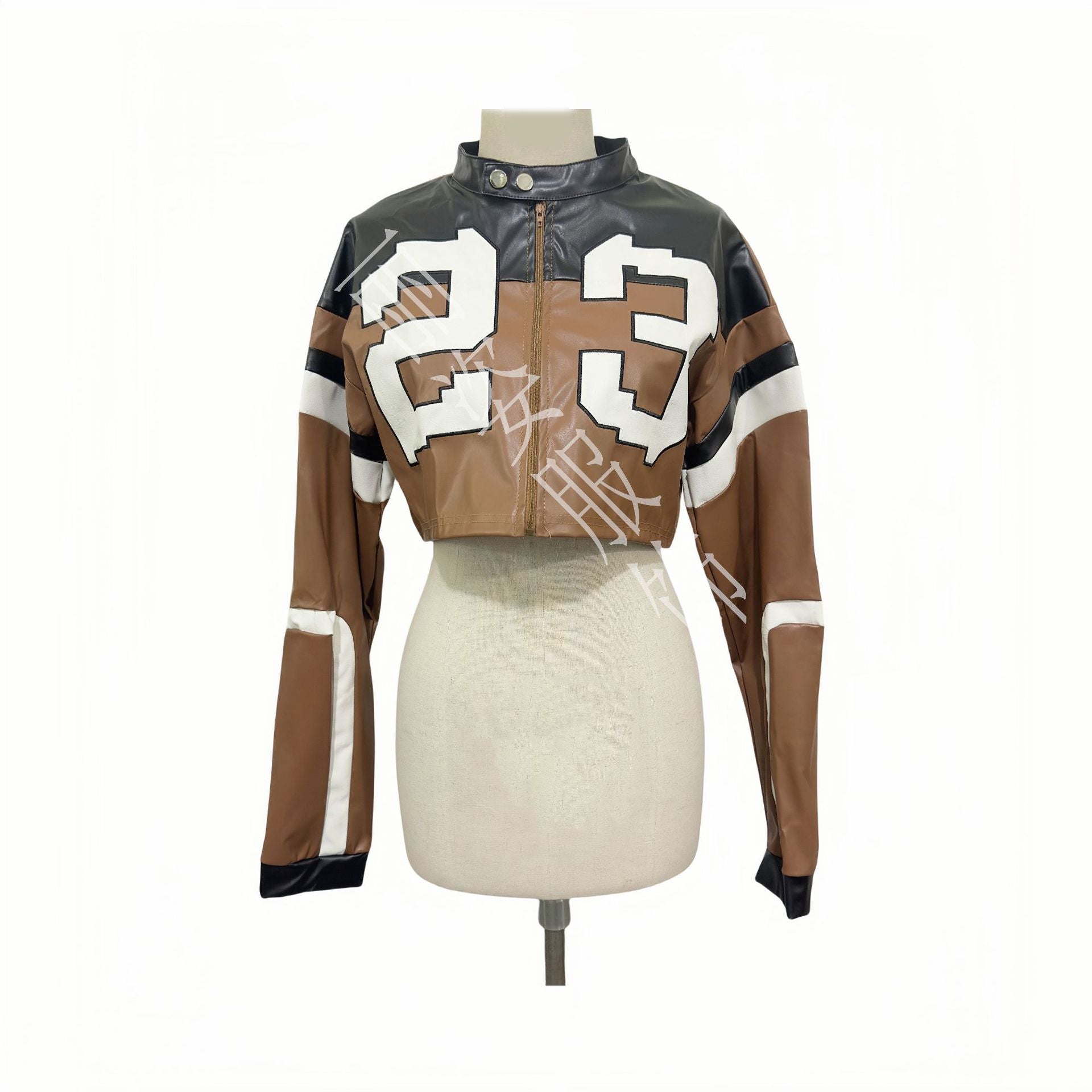 Autumn Winter Women's Long Sleeve Fashion Zipper Slim Motorcycle Jacket 13