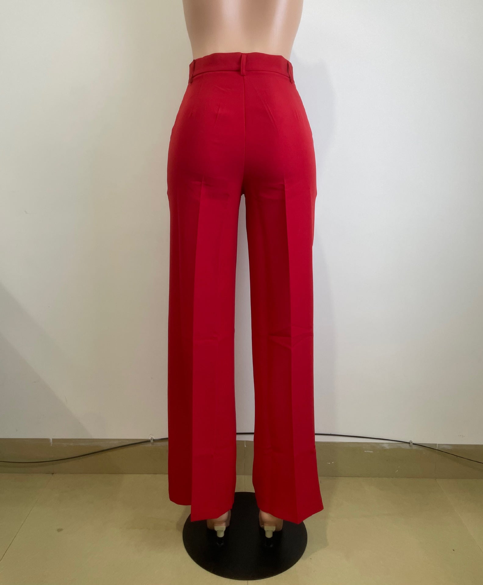Women's Spring Autumn Winter High Waist Straight Wide Leg Casual Pants 25