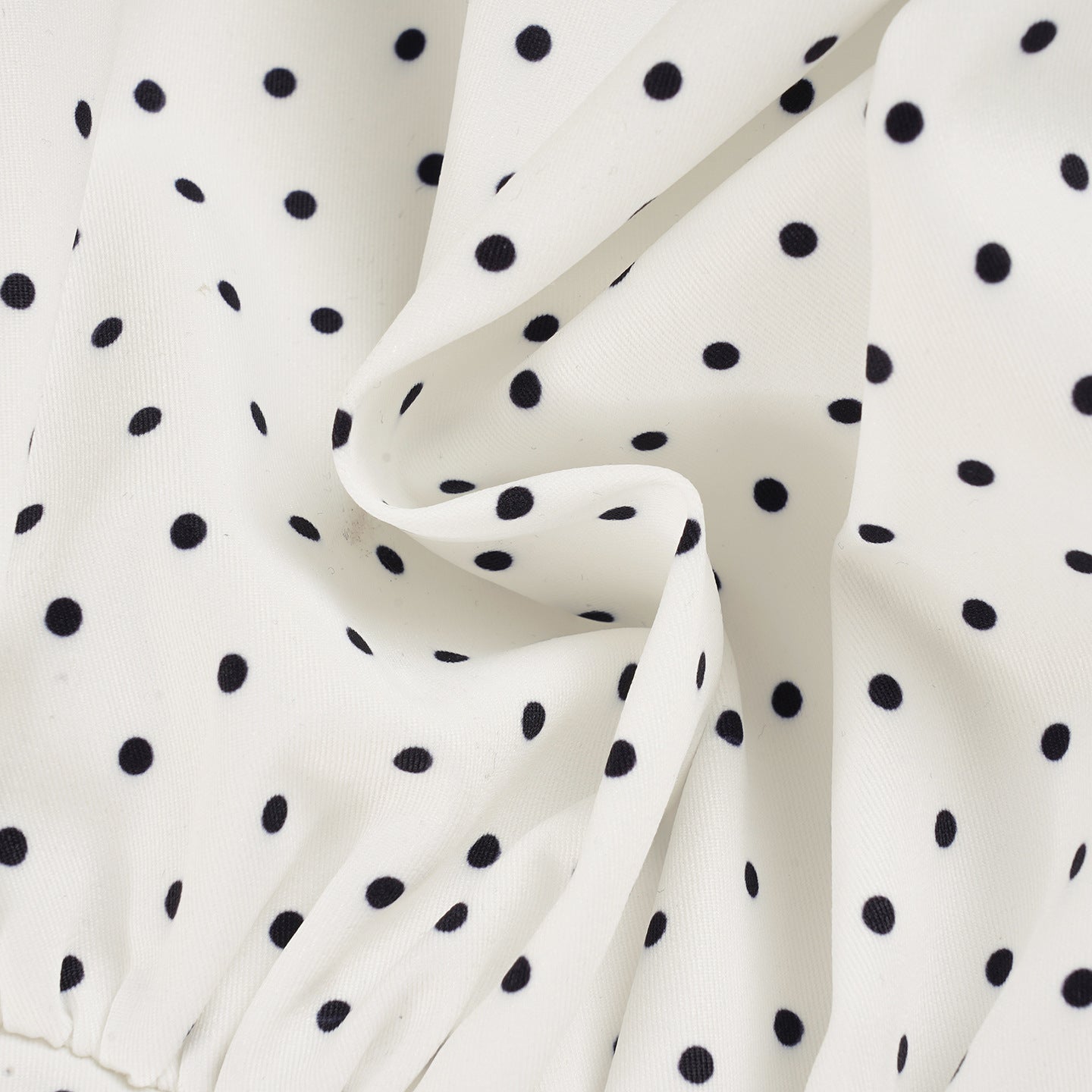 Women Summer French Lace Polka Dot Contrast Flower Bud Mini Dress 23