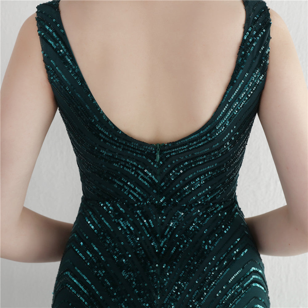 Plus Size Women Sequined Formal Party Maxi Mermaid Dress 24