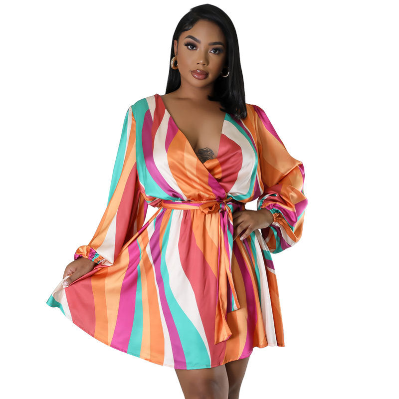 Spring Women's Long Sleeve Fashion Casual Dress 7