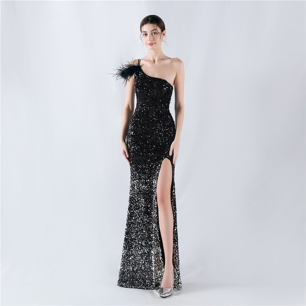 Plus Size Women Sequin Formal Party Maxi Evening Dress 3