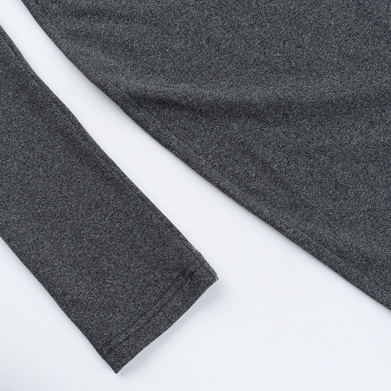 Autumn Solid Color Square Neck Long Sleeve Slim Women Long Dress 12