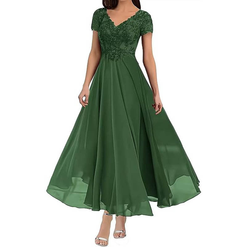 Plus Size Women V-neck Chiffon Formal Party evening dress（Processing time need 3-6 days） 8