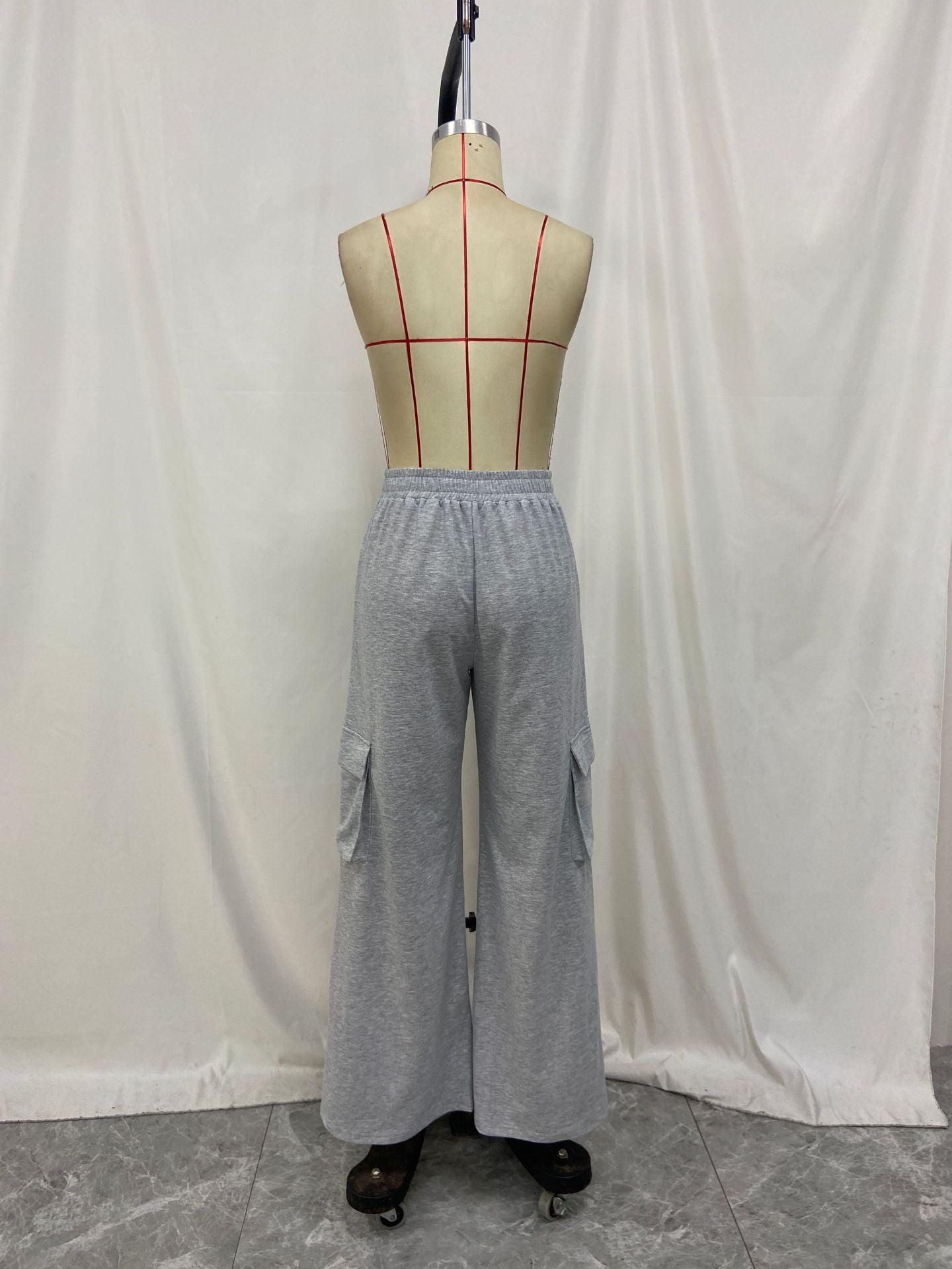 Women Trousers Fashionable High Waisted Wide Leg Pants Casual Sweatpants 10