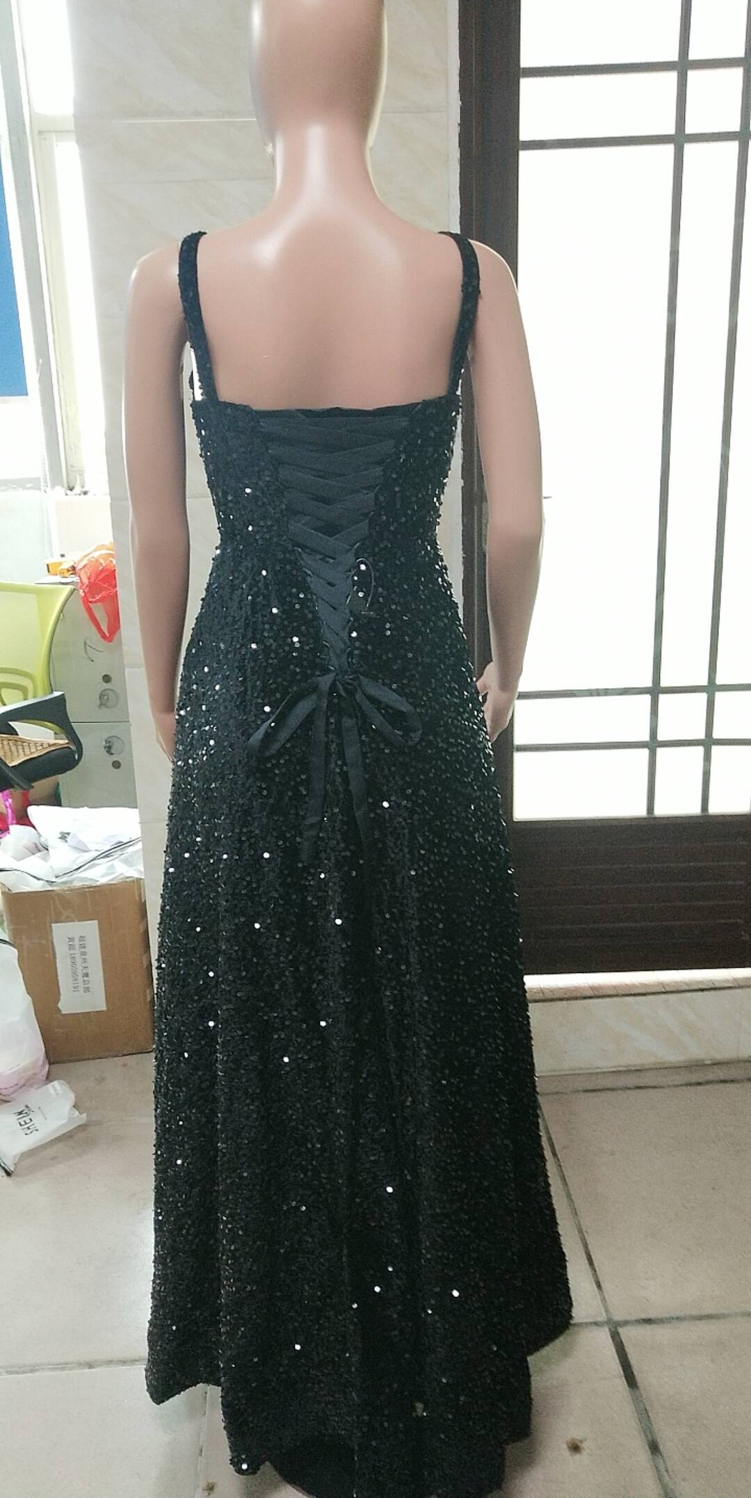 Luxury Sequin Prom Dress Side Slit Glitter Long A Line Formal Party Evening Dress(process time 3-7days) 56