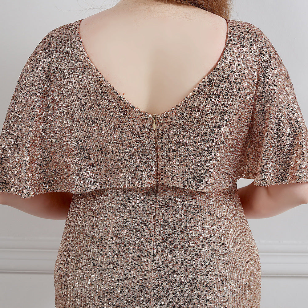 Spring and Summer Plus-Size Long Sequin Formal Party Evening Dress 31