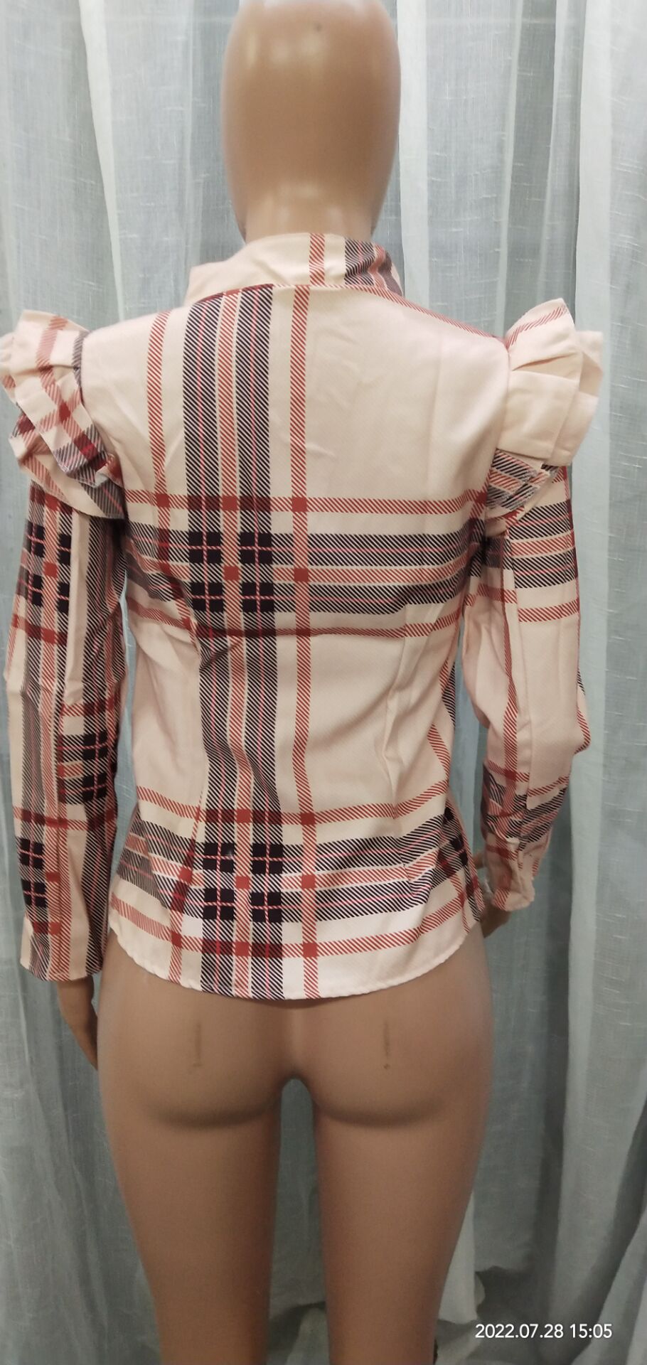 Autumn Plaid Print Zip Up Regular Jacket 4