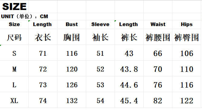 Women long-sleeved Hoodies and shorts two-piece set 15