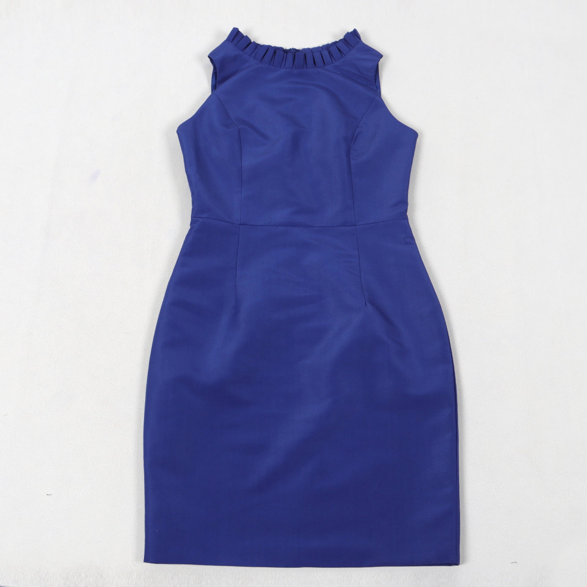 Turndown Collar Slim Waist Back Slit Blazer Sleeveless Dress Two-Piece Set 13