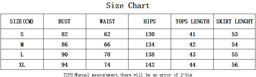 Tight Fitting Short T-shirt High Waist Casual Simple Irregular Skirt Two-piece Set 18