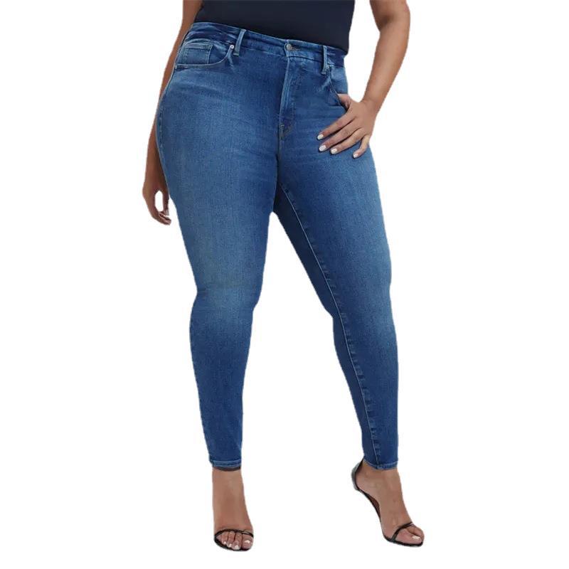 Plus Size Women Stretch Denim Pants 4