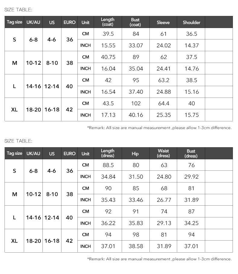 Women Elegant Long Sleeve Top and Round Neck Bodycon Dress Two-piece Set 8