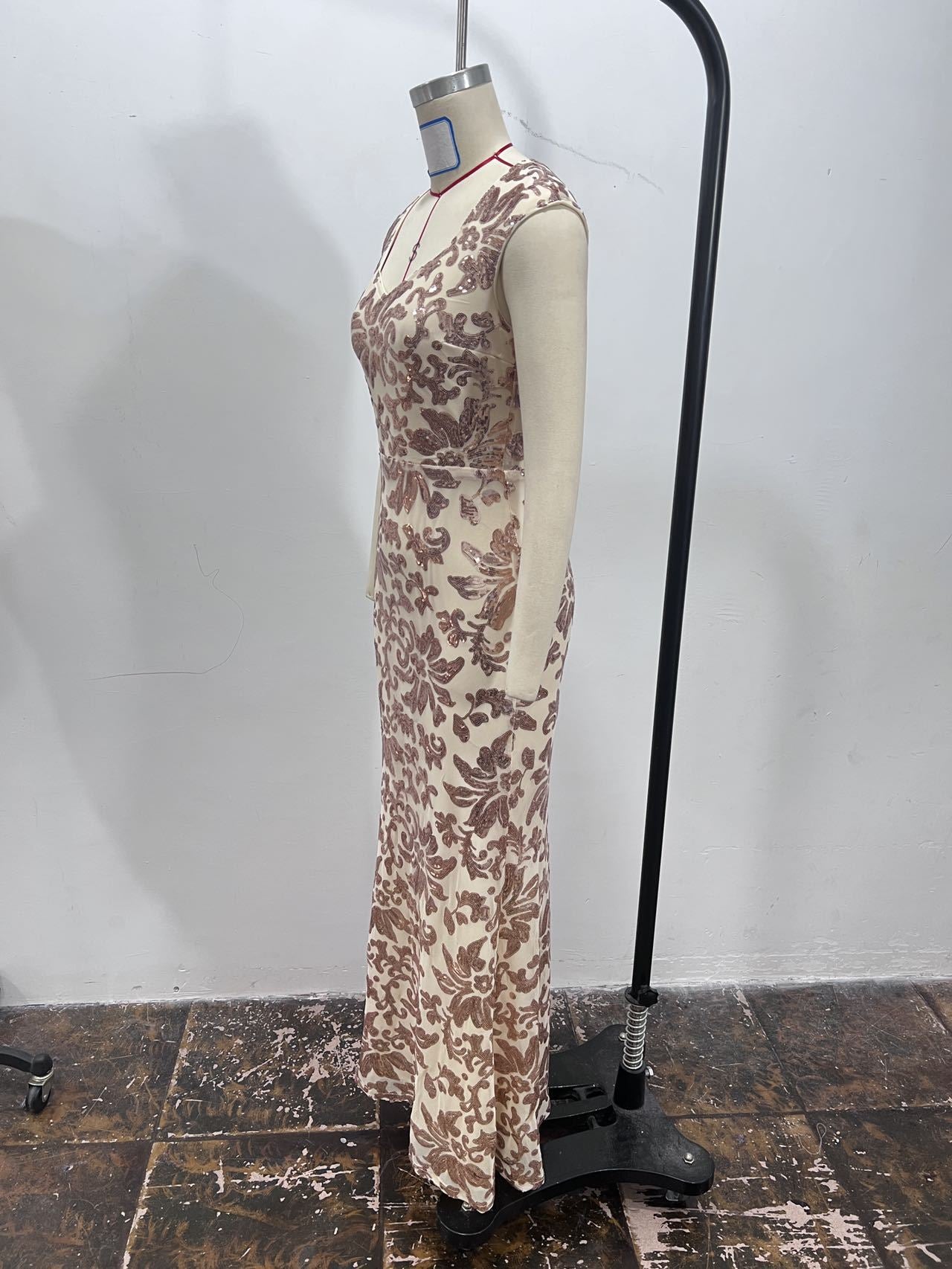 Fashion Sexy Sleeveless Low Back Party Gown 8