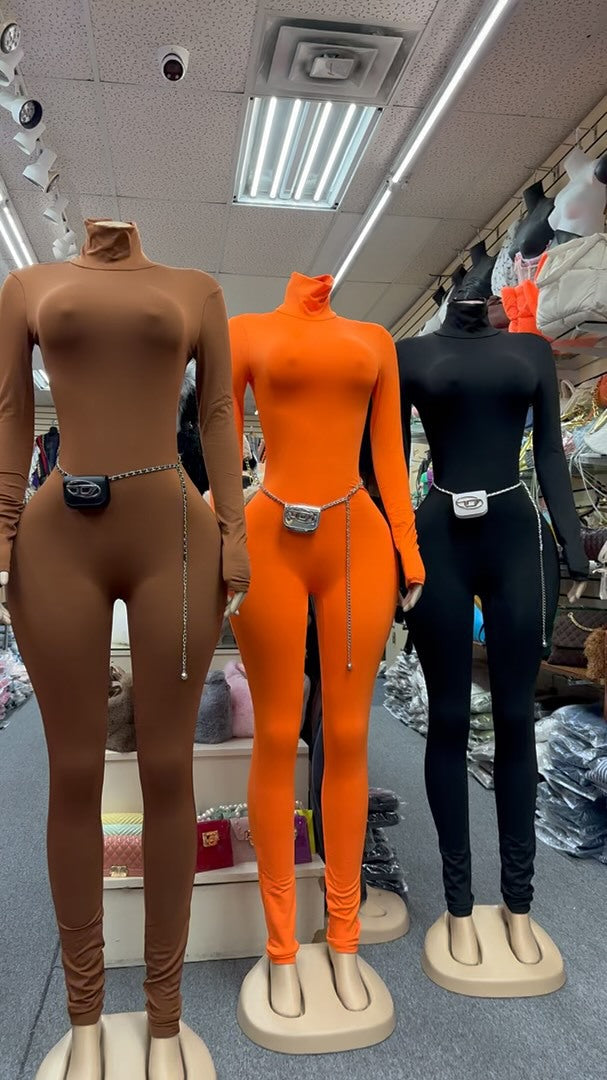 Women Solid Long Sleeve Jumpsuit 6