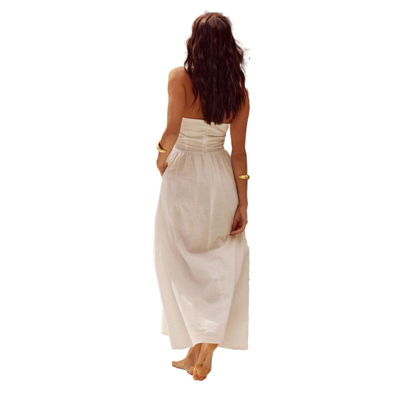 Women's Summer Fashion Chic Low Back Wide Strap Halter Neck Dress 25