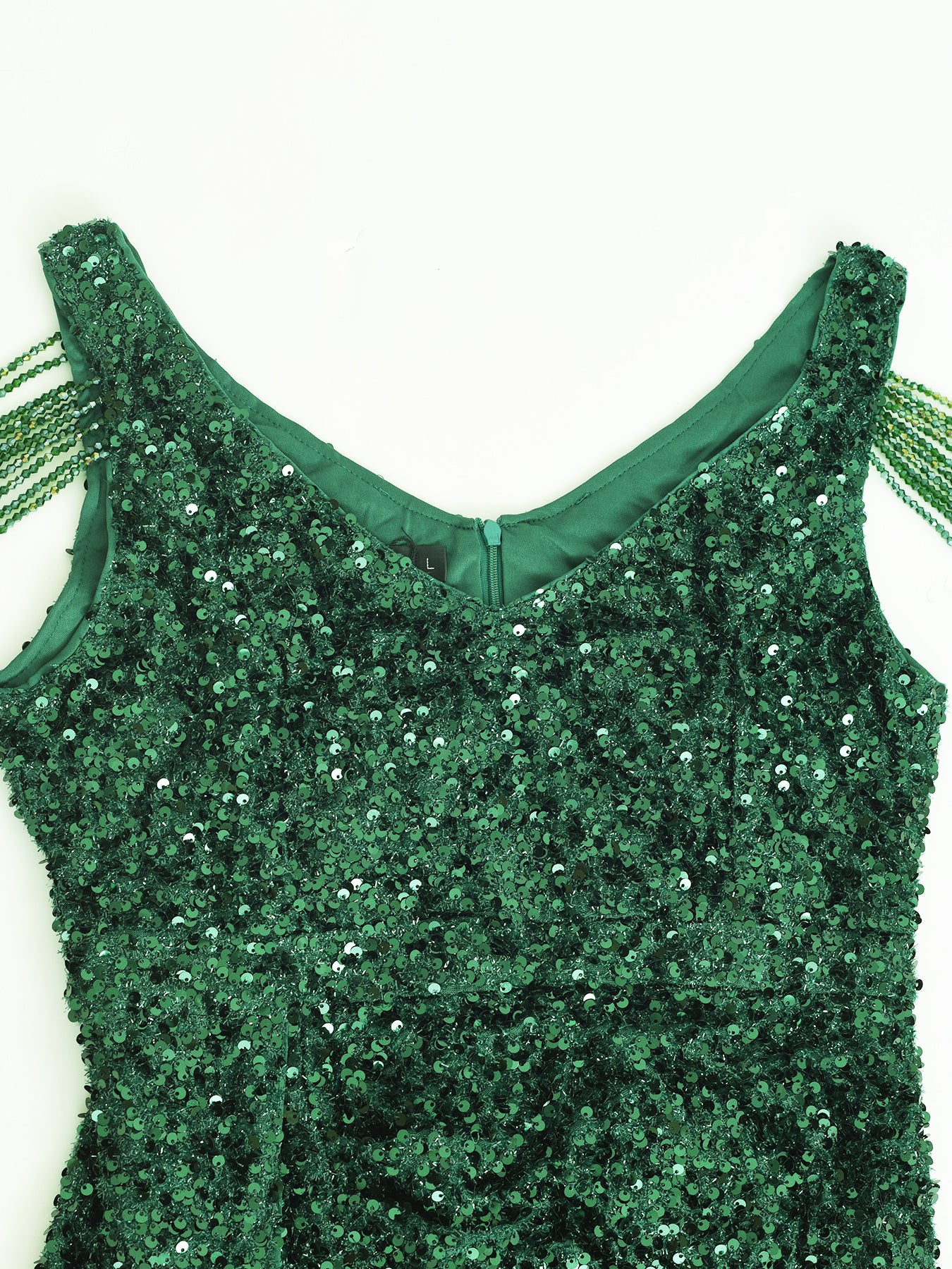 Chic Split Formal Party Long Sequin Evening Dress 20