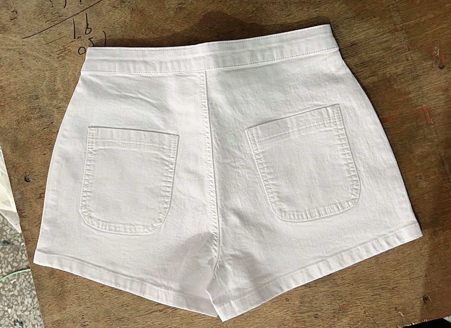 Summer Women's Stretch High Waist Denim Shorts 7