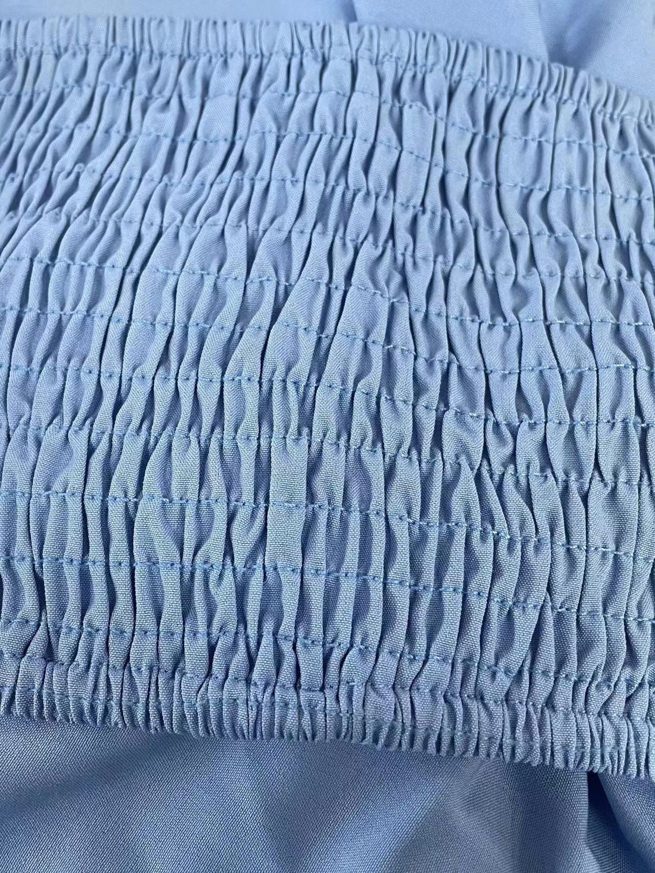 Solid Color Strapless Halter Neck Open Waist Crop Top High Waist Trousers Two Pieces Set 6