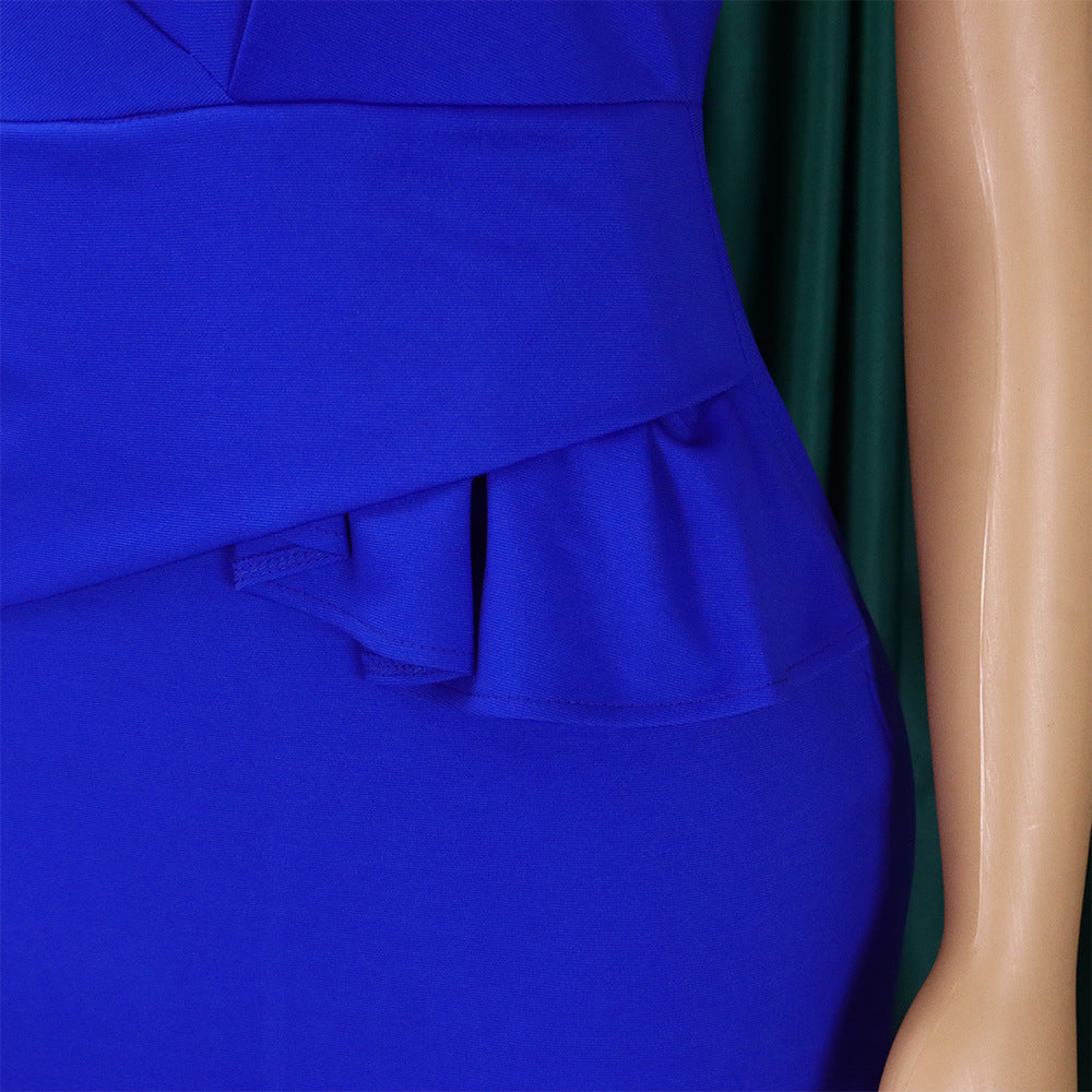 Women's Fashion Chic Elegant Pleated Bodycon Pencil African Dress 42