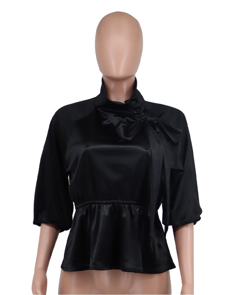 Spring Summer Women's Round Neck Fashion Casual Shirt 9