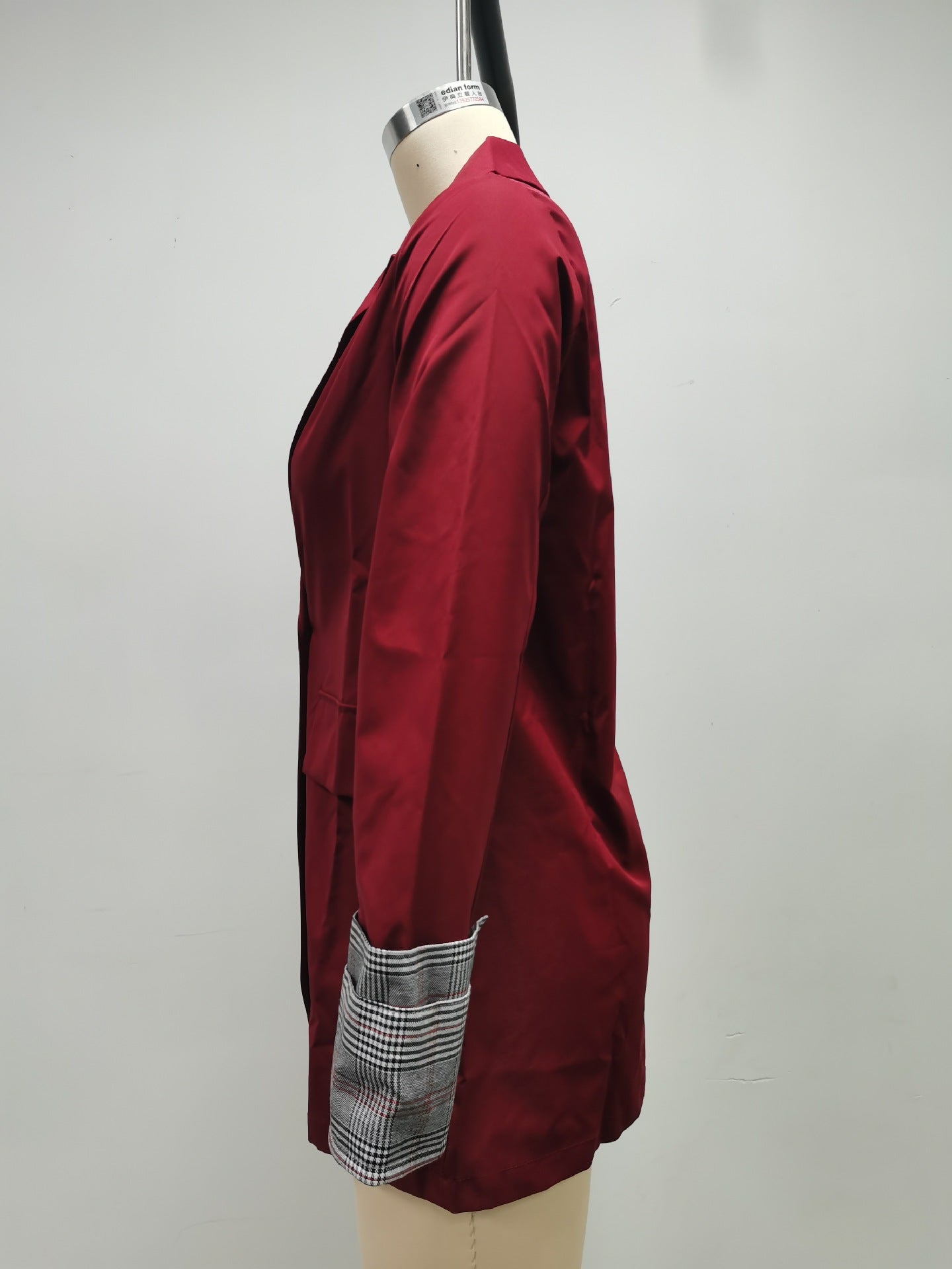 Autumn And Winter Women's Solid Color Turndown Collar Button Slim Chic Blazer 15