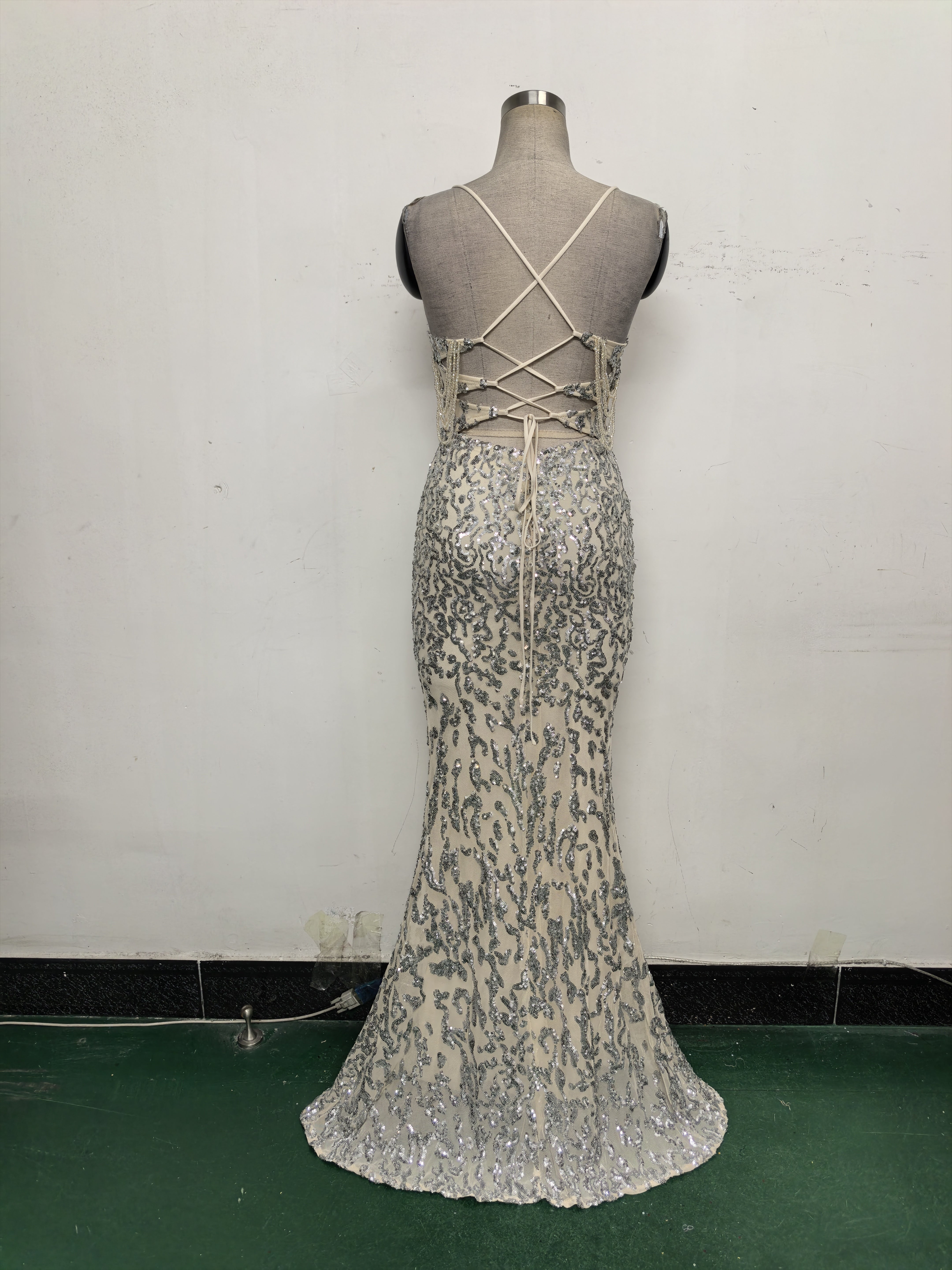 Women crystal diamond sequin embroidery Formal Party evening dress 27