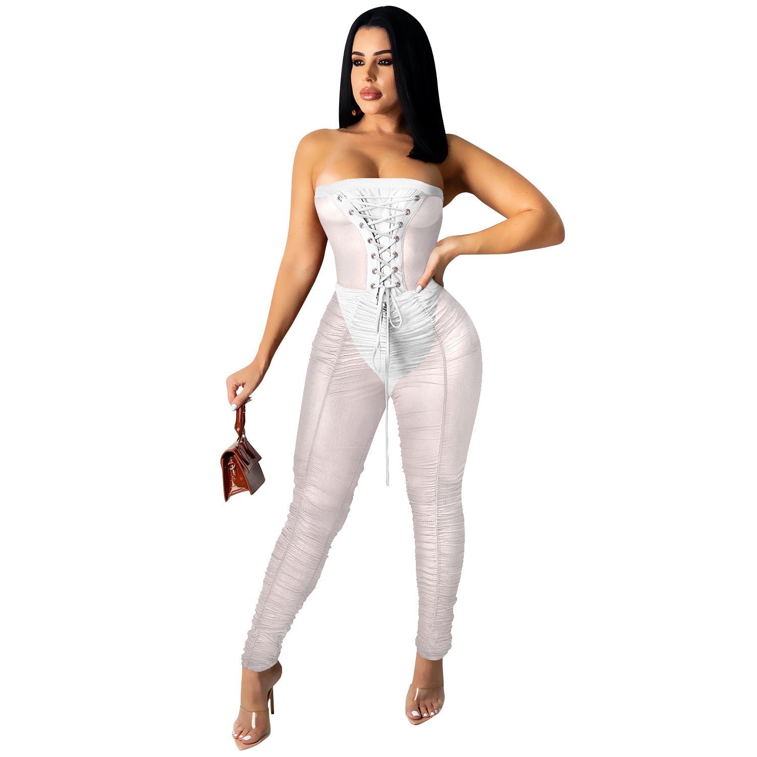 Women Sexy See-Through Jumpsuit 19