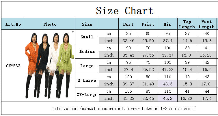 Autumn & Winter Knitted Crochet Fringe Lace-Up Long Sleeve Bodycon Skirt Set 16