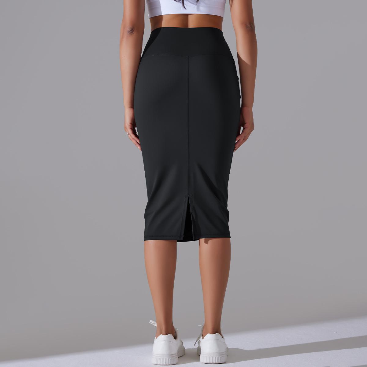 Women High Waist Stretch Slit Sports Skirt 37
