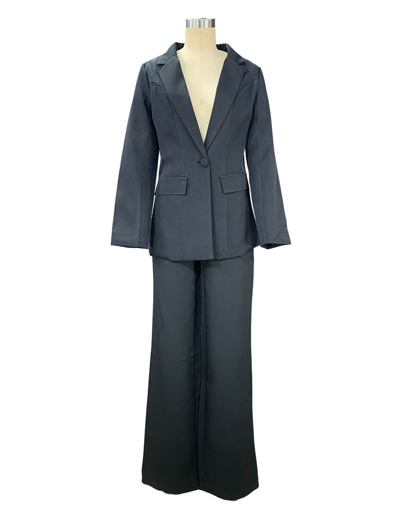 Women Fall/Winter Casual Blazer + Pants Two-Piece Set 23