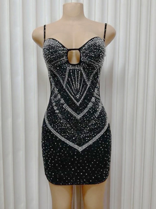 Women Sexy Mesh Bodycon Backless Formal Party Strap Dress 4