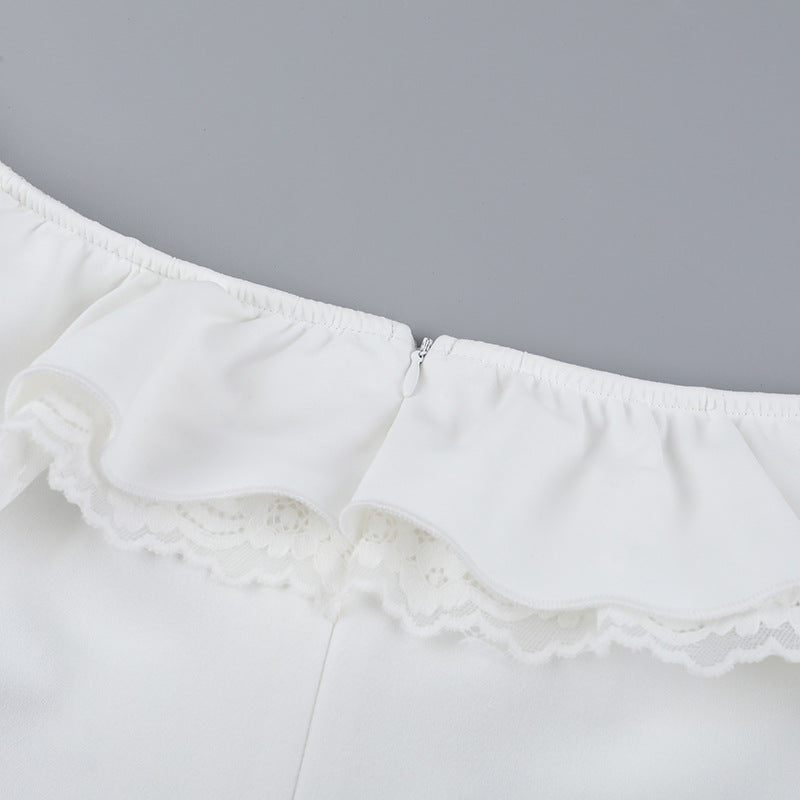 Off-Shoulder Slim Waist A-Line Mini Dress Chic Cocktail Dress 21