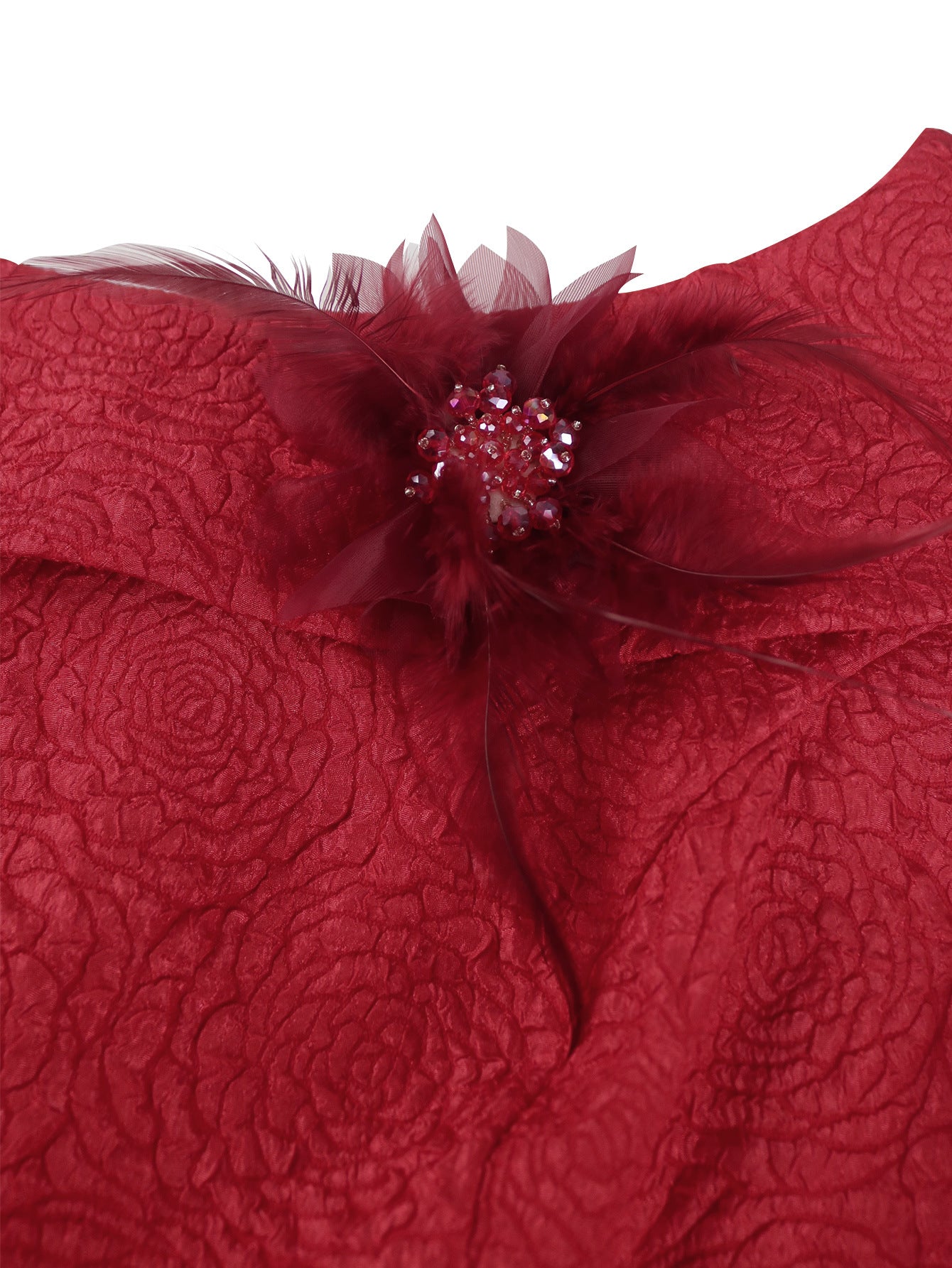 Plus Size jacquard a-line dress elegant ball gown 14