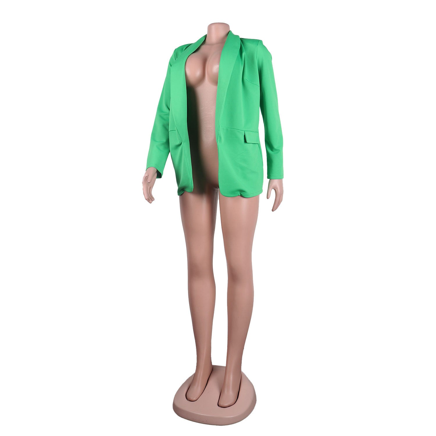 Women Fall/Winter Solid Long Sleeve Casual Blazer 13