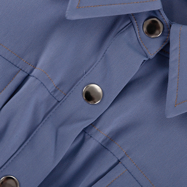 Women's Fall Irregular Turndown Collar Long Sleeve Fashion Shirt 15