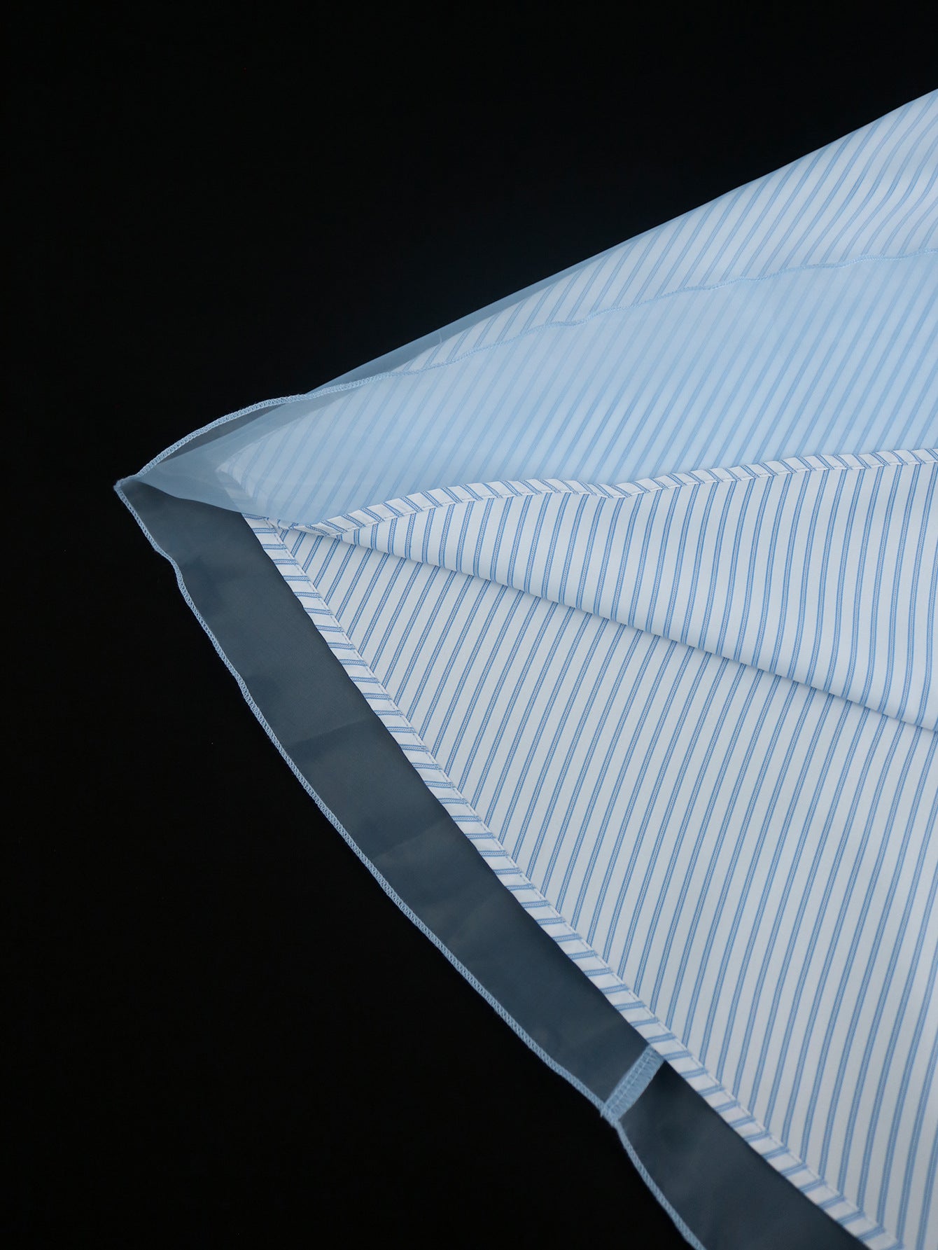 High-Waist Plus Size Women's Contrast Color Woven Striped Bubble Long-Sleeve A-Line Dress 17