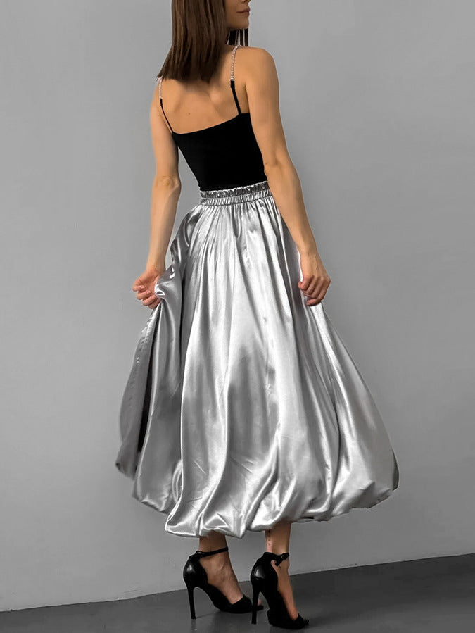 Autumn Fashion Women's High Waist Balloon Long Skirt 5