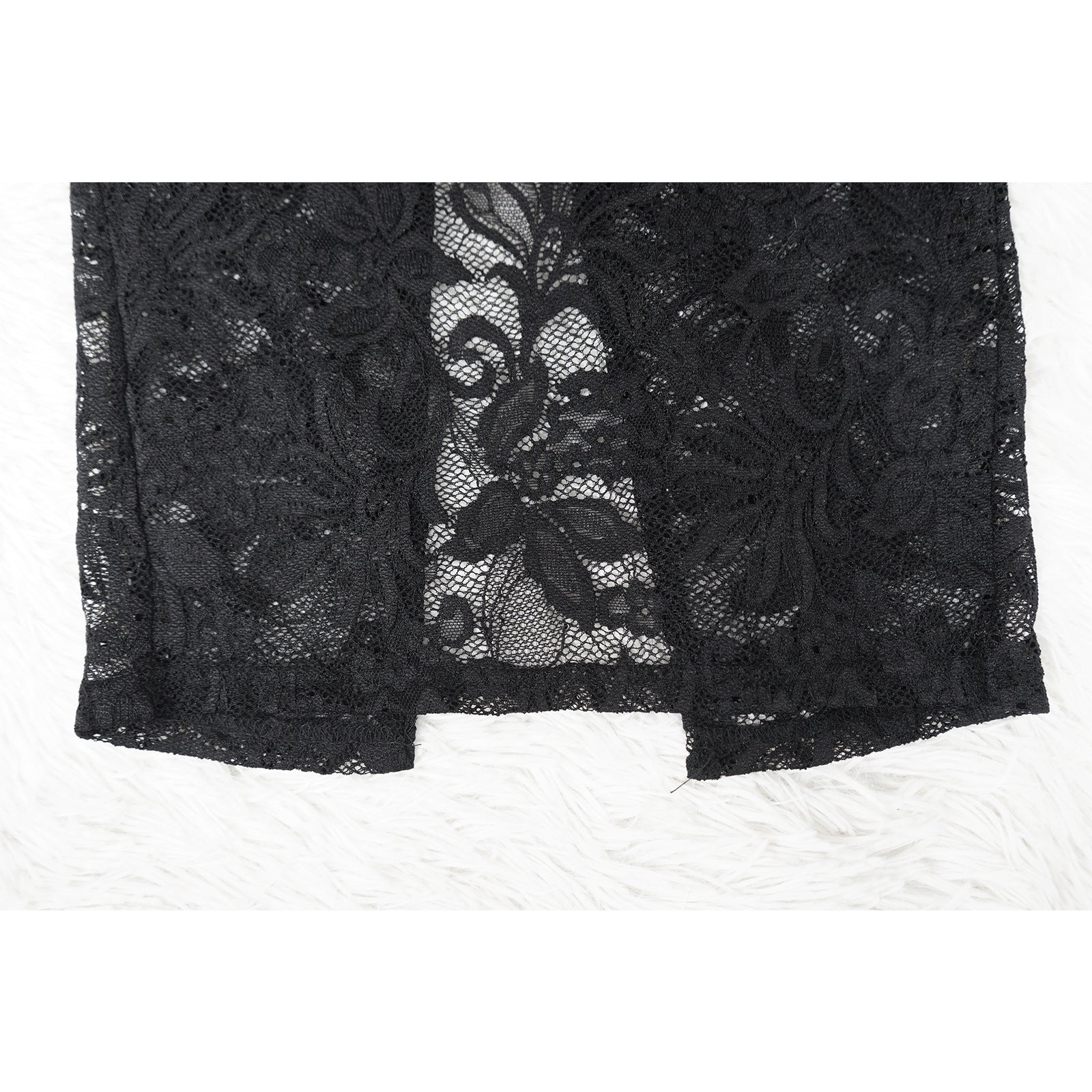 Summer Style Fashion Women's Sexy See Through Low Back Tassel Lace Dress 13