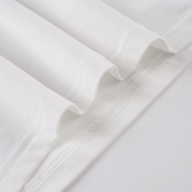 American Casual Sport Color Block Long Sleeve T-Shirt & Fold-Waist Pants Gym Three-Piece Set 15