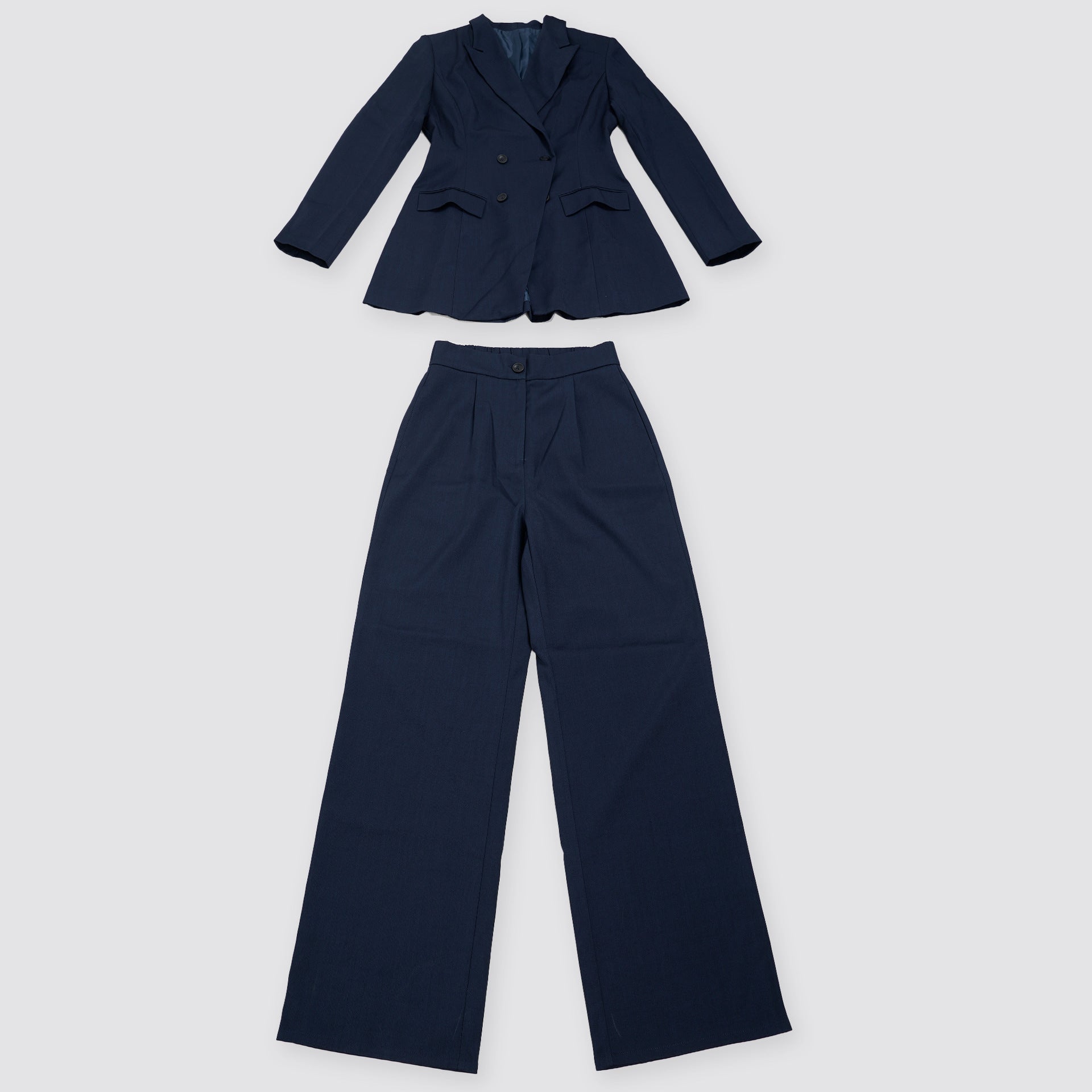 Women Elegant Turndown Collar Blazer and Pants Two-Piece Set 20