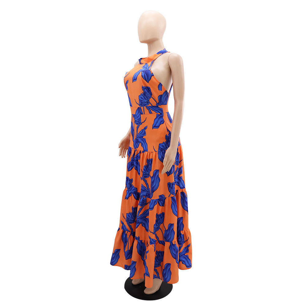 Women Printed Halter Neck Dress 10