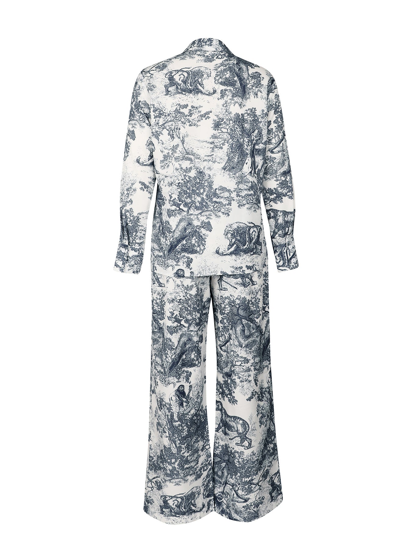 Women Casual Long-Sleeved Shirt and Pants Two-Piece Set 9