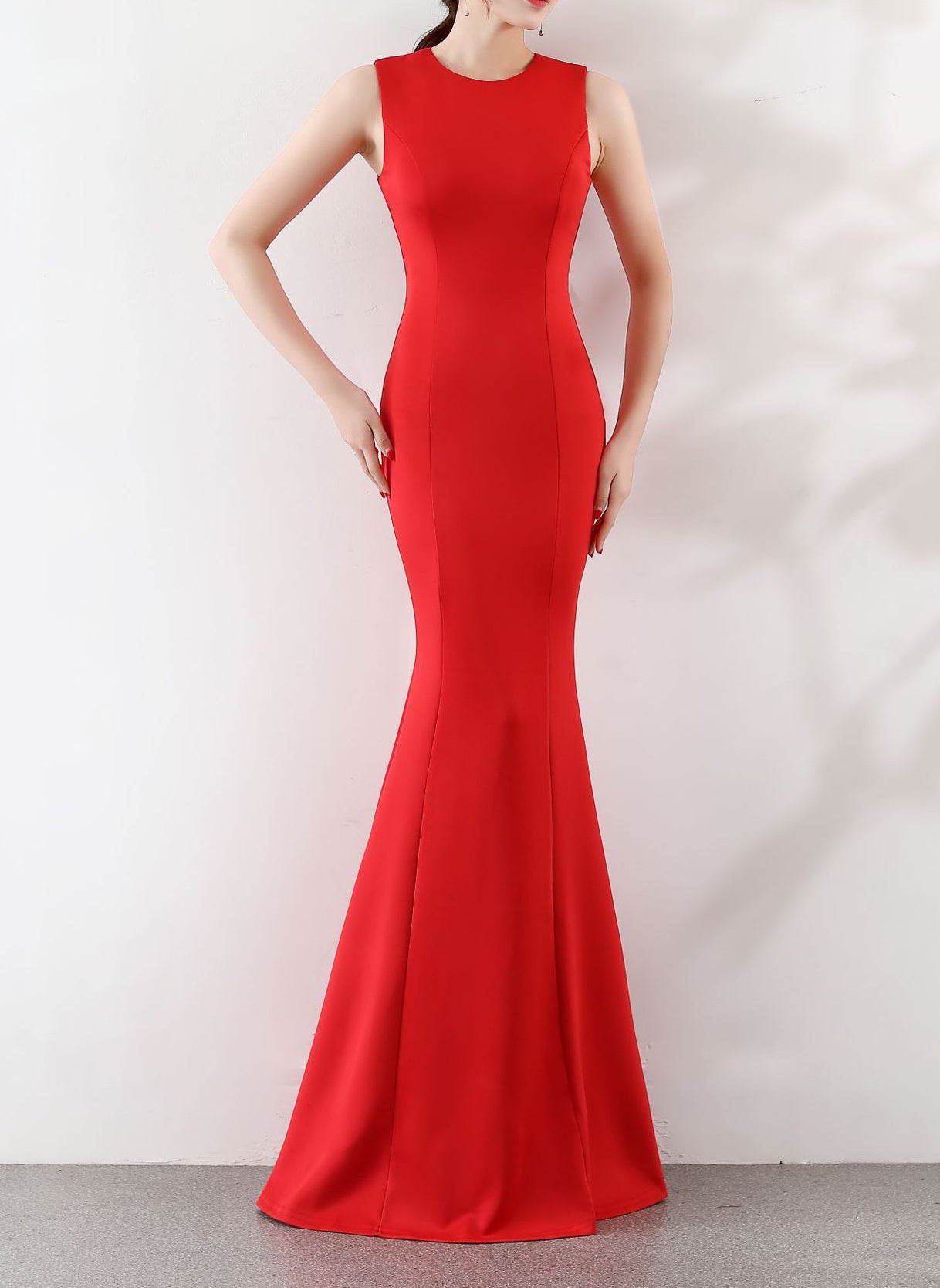 Bridal Wedding Long Formal Party Elegant Fishtail Engagement Evening Dress