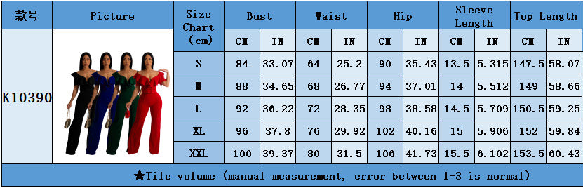 Women's v-neck ruffled sexy Slim Waist Jumpsuit for women 16